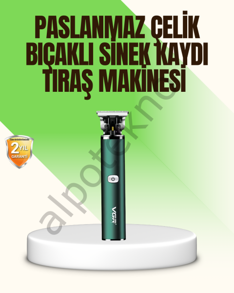 Koyu Yeşil Profesyonel Metal Gövdeli Saç Kesme Makinesi