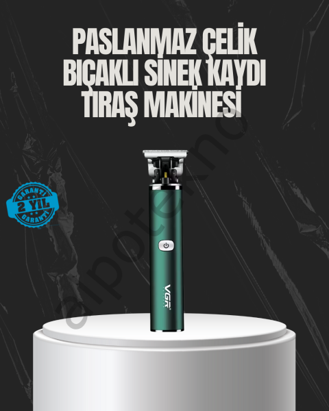 Paslanmaz Çelik Başlıklı Su Geçirmez Şarjlı Saç Kesme Makinesi