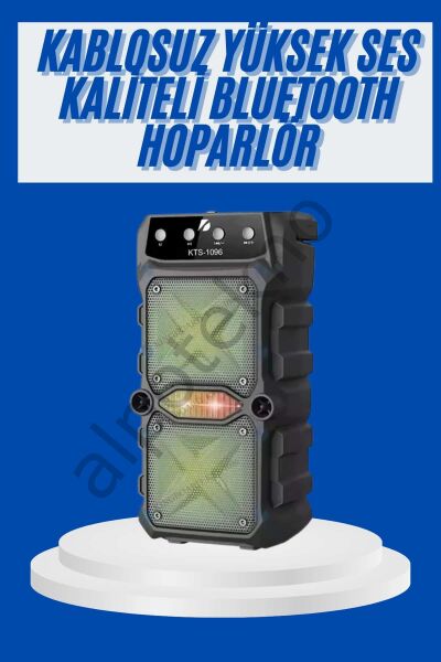 Büyük Boy Bluetooth Hoparlör Çoklu Bağlantı Çift Çıkışlı Taşınabilir Kesintisiz