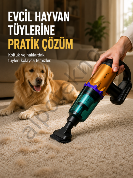 Yüksek Çekiş Gücüne Sahip Şarjlı El Süpürgesi Araç ve Ev Kullanımına Uygun