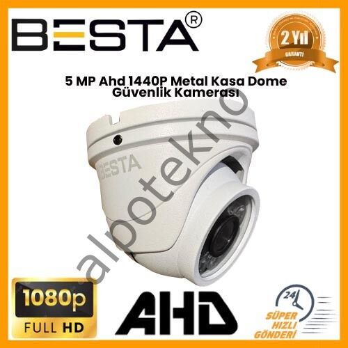 5 MP Ahd 1440P Metal Kasa Dome Güvenlik Kamerası KD-9423