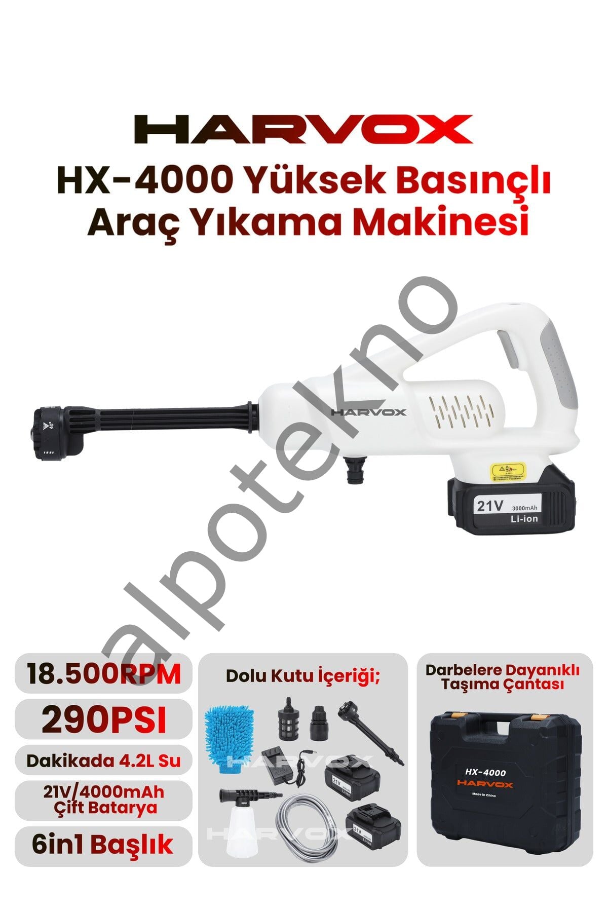 X-4000 Yüksek Basınçlı Araç Yıkama Makinesi