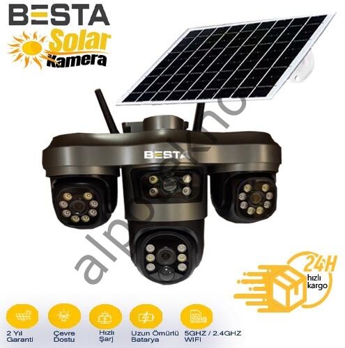 3+3+3 MP WİFİ SOLAR KABLOSUZ GÜVENLİK KAMERASI BS-2089