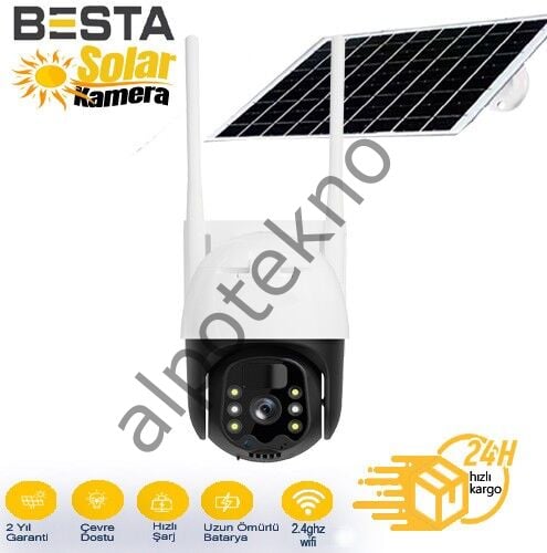 3 MP WİFİ SOLAR KABLOSUZ GÜVENLİK KAMERASI BS-2090