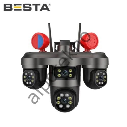 3 MP + 3MP + 3MP 3 KAMERALI WİFİ KABLOSUZ GÜVENLİK KAMERASI BS-55W