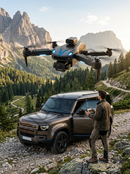 Ekranlı Kumandalı Çift Kameralı Drone ile Havadan Çekim