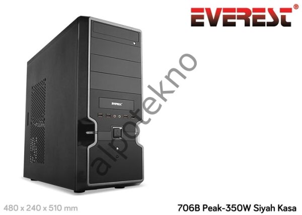 Everest 706B Peak-350W Siyah Kasa