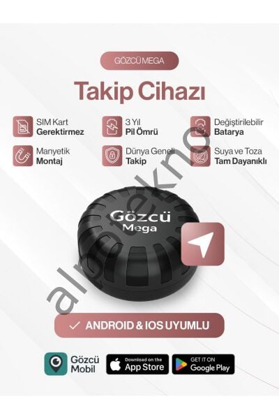 Gözcü Mega (SIM Kart gerektirmez, IP68, 5 Yıl Pil)