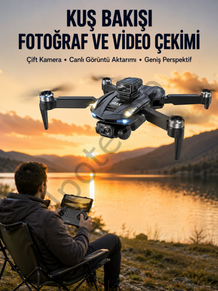 Ekranlı Kumandalı Katlanabilir Kamera Drone Hobi ve Günlük Kullanım