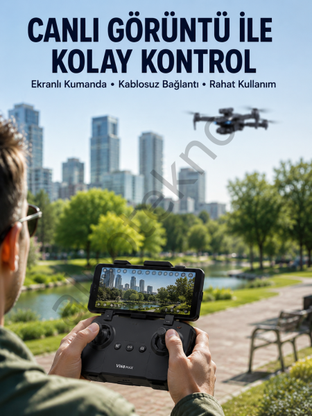 Havadan Çekim İçin Çift Kameralı Kompakt ve Kolay Taşınabilir Drone