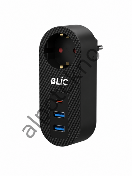 USB ve Type-C Hızlı Şarjlı Akım Korumalı Priz