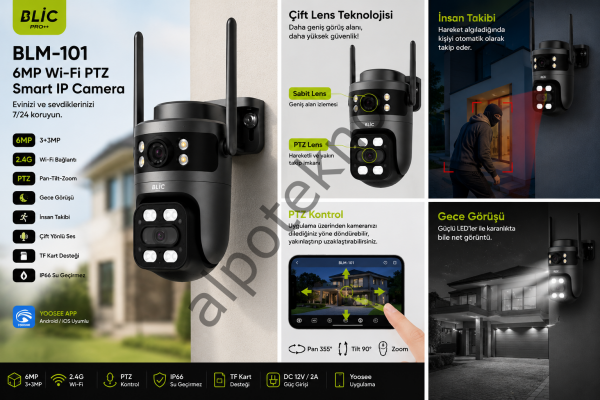 WiFi PTZ Güvenlik Kamerası