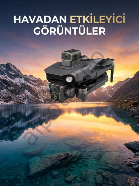 Çift Kameralı GPS Drone Geniş Açılı Havadan Görüntüleme Sistemi