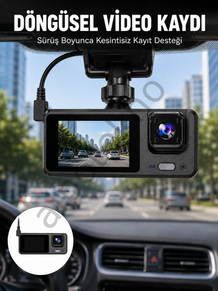 Full HD 3 Kanallı Araç Kamerası – Akıllı Çözümlerle Sürüş Yeni Nesil