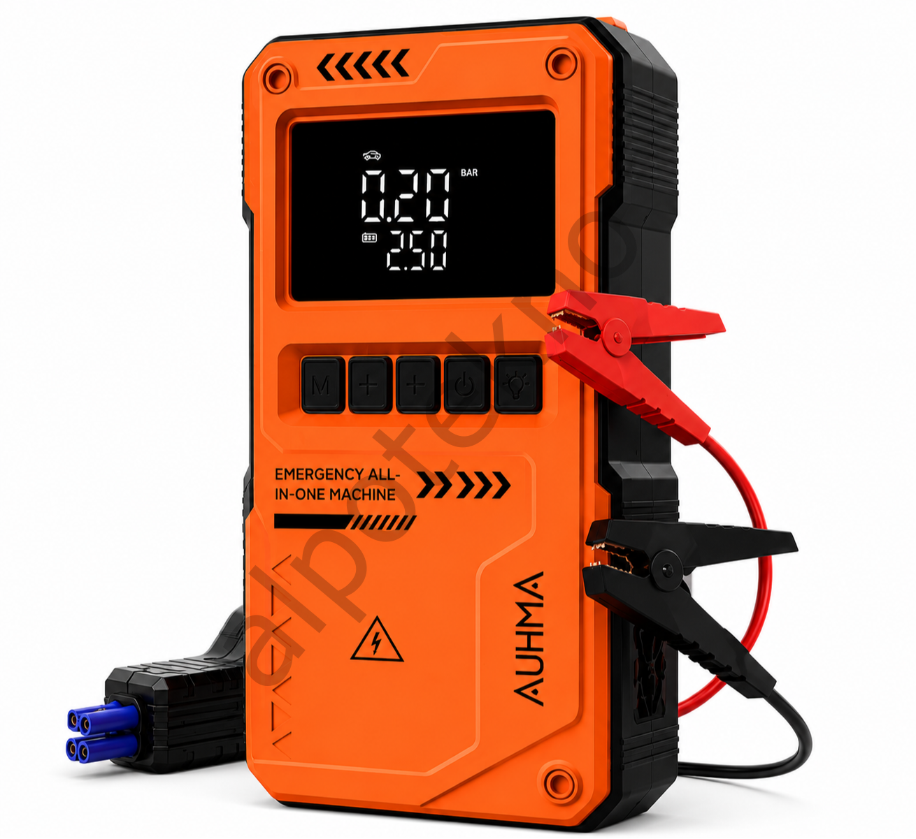 AUHMA 4'ü 1 Arada Akü Takviye Cihazı 10000mAh 1000A 150 PSI Hava Kompresörü Powerbank ve LED Fener