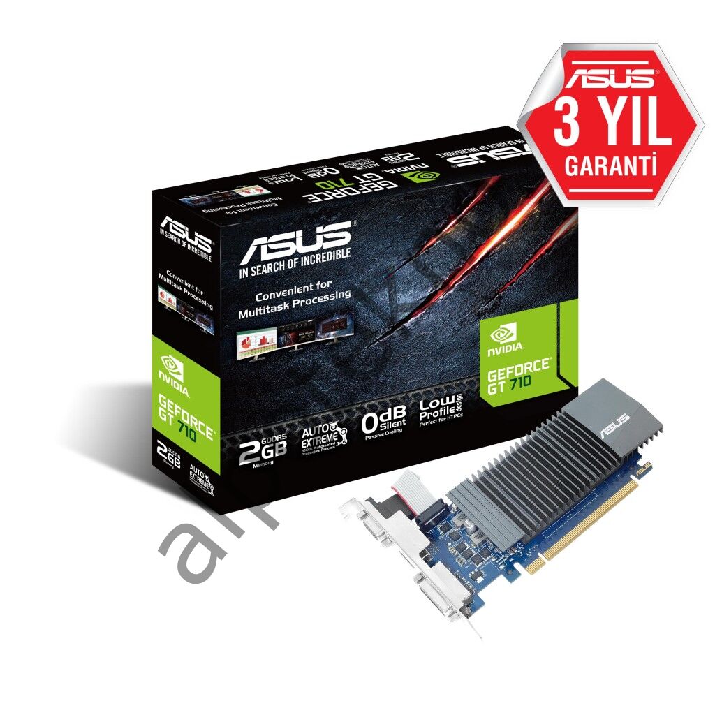 ASUS GT710-SL-2GD5-BRK-EVO GEFORCE GT710 LP 2GB DDR5 64Bit VGA/DVI/HDMI