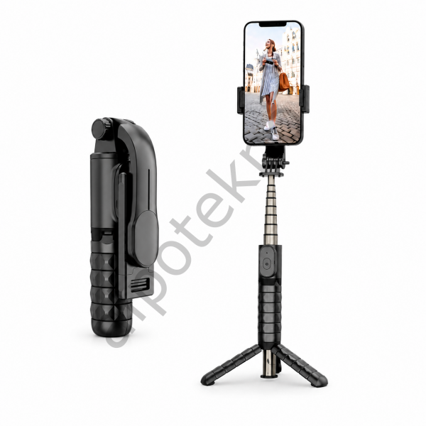 Bluetooth Kumandalı Mini Selfie Çubuğu Tripod 68 cm Uzatılabilir Telefon Tutucu Android iPhone Uyumlu Cep Boy Selfie Stick