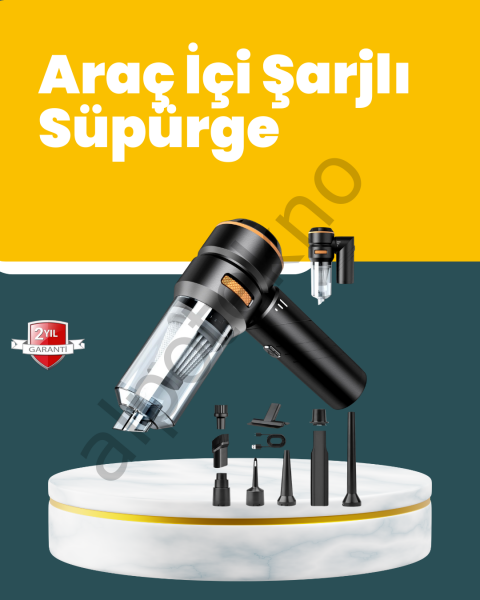 Araç İçi Derinlemesine Temizlik İçin Kompakt ve Ergonomik El Süpürgesi