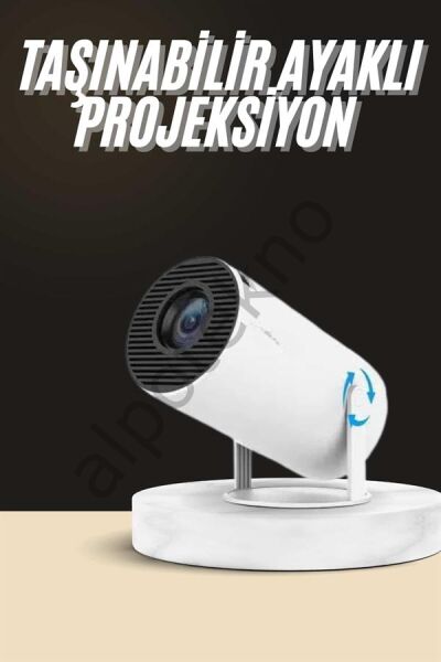 Ayaklı Projeksiyon Taşınabilir Mini Projektör Sinema Projektörü Android