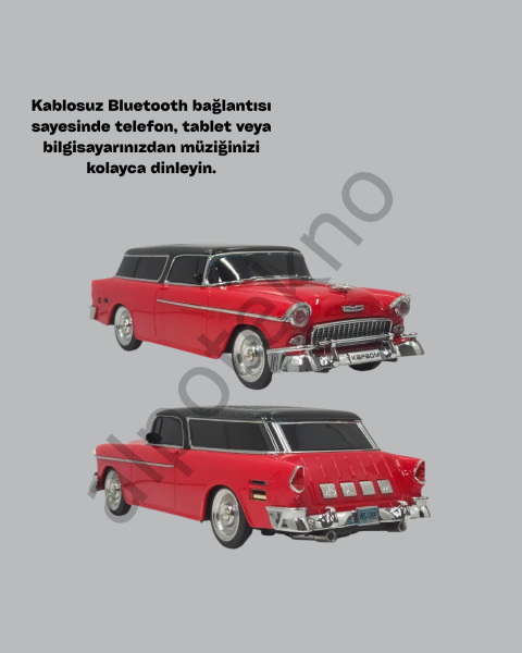 Retro Araba Şekilli Kablosuz Bluetooth Hoparlör