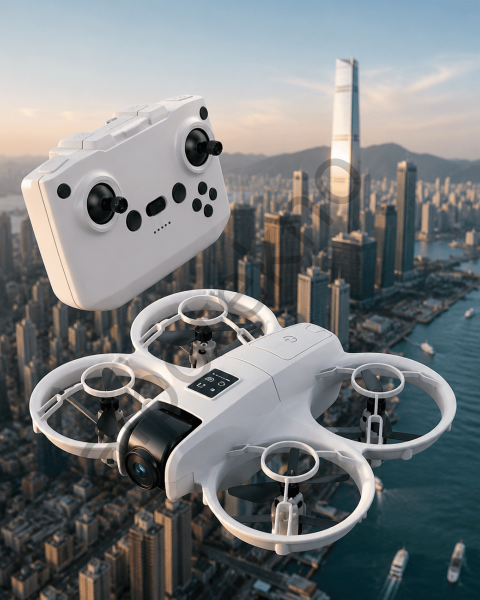 Işıklı Mini Drone Uzun Şarj Süreli ve Yedek Pervane Setli