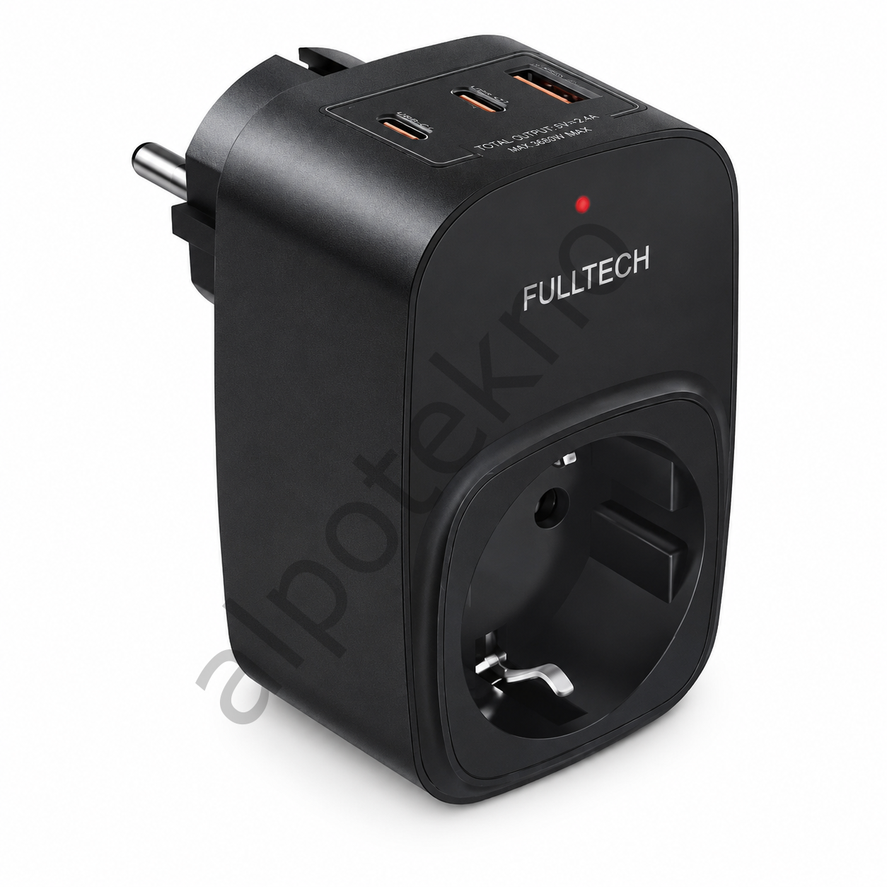 FULLTECH FTR-24 3680W 16A akım korumalı priz 2 USB-C 1 USB-A