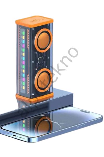 Şeffaf Taşınabilir Bluetooth Hoparlör Uzun Ömürlü Çift Hoparlörlü