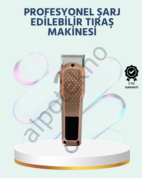 Şarjlı Saç Kesme Makinesi – Type-C Girişli, LCD Ekranlı ve Sessiz Motor