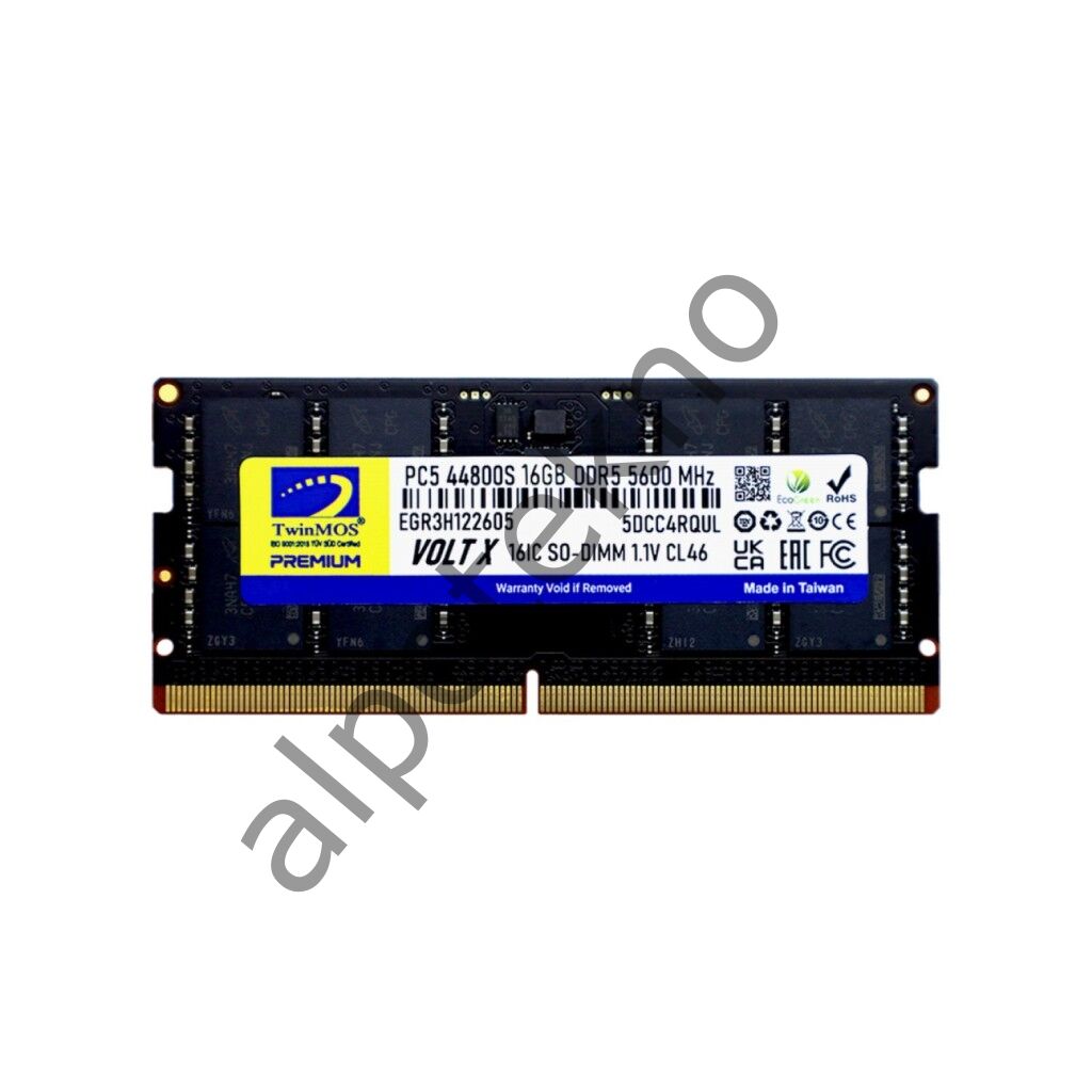 16GB TwinMOS 5600MHz CL46 (TMD516GB5600S46) DDR5 Notebook Ram