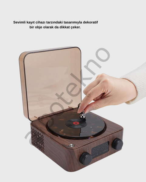 Bluetooth Hoparlörlü Gece Lambası Dijital Saat ve Ambiyans Işığı Çok Amaçlı