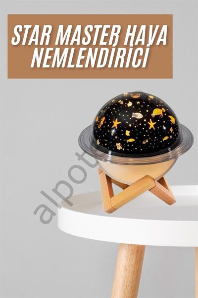 Hava Nemlendirici Led Işıklı Gece Lambası Yıldız Görünümlü Renk Değiştiren