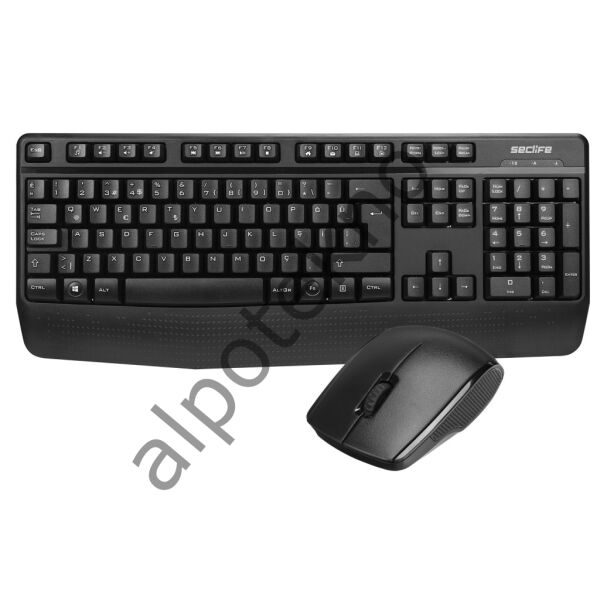 Seclife SKM-335 Siyah Kablosuz Q Klavye + Mouse Set
