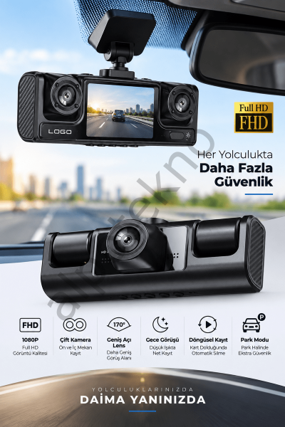 Full HD 1080P Döngüsel Kayıtlı Araç Kamerası