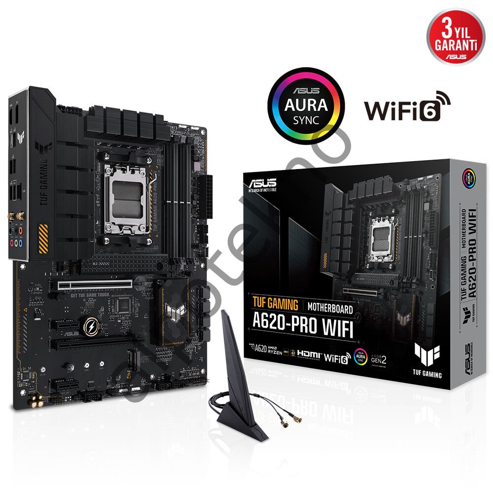 ASUS TUF GAMING A620-PRO WIFI 4xDDR5 2xDP/1xHDMI 2xM.2 AM5 ANAKART