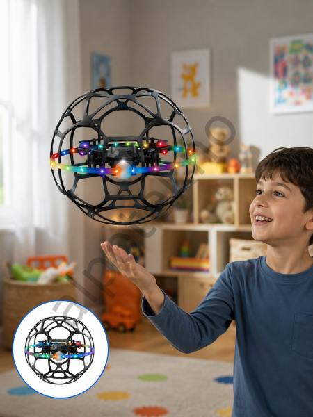 El Sensörlü Uçan Top Drone Çocuklar İçin LED Işıklı Eğlence Oyuncağı