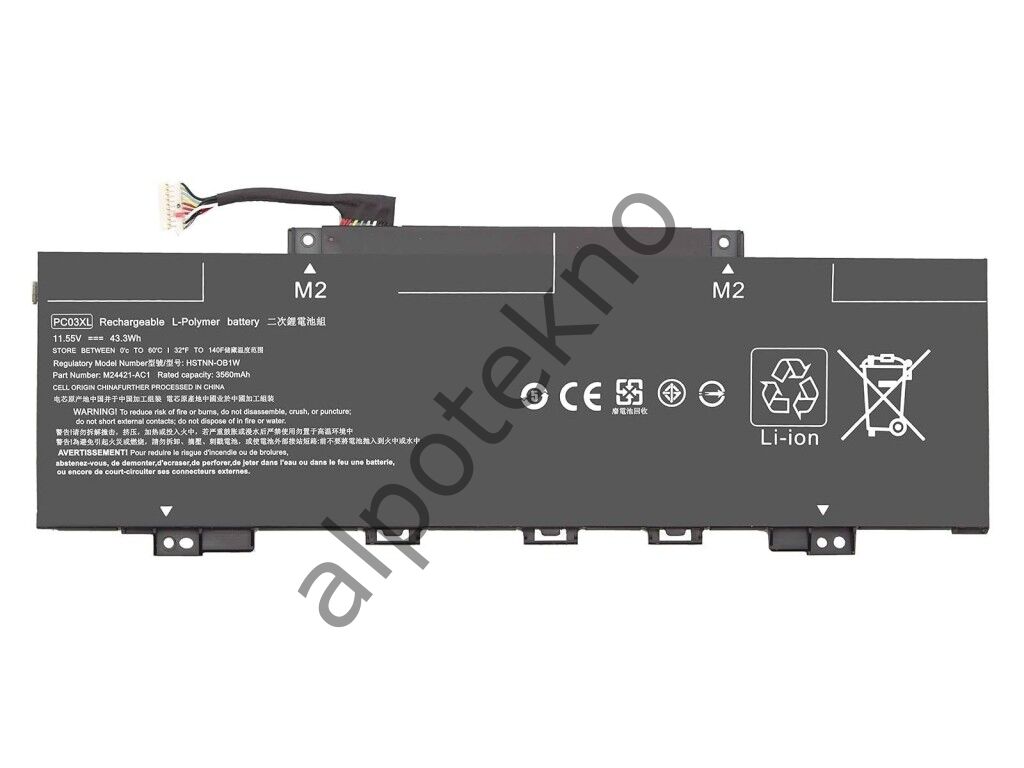 RETRO Hp Pavilion Aero 13-be0000, PC03XL Notebook Bataryası