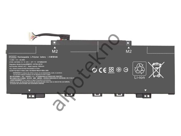 RETRO Hp Pavilion Aero 13-be0000, PC03XL Notebook Bataryası