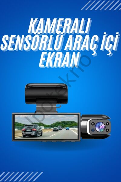 Araç İçi Full Hd Kamera Ön ve Arka Kameralı Ekranlı Araç Kamerası