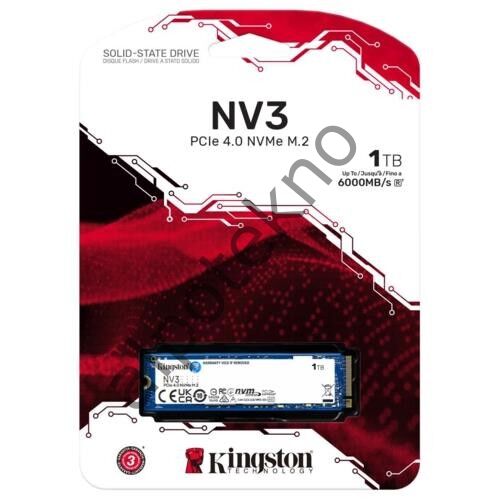 1TB Kingston NVMe PCIe 4.0 M.2 6000-4000 MB/s SNV3S/1000G SSD Disk