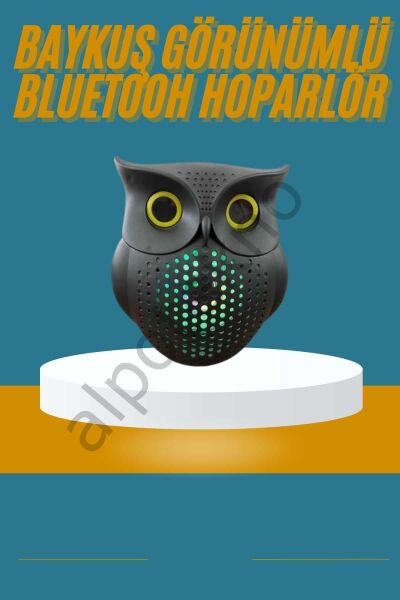 Baykuş Görünümlü Işıklı Bluetooth Speaker Bluetooth Hoparlör
