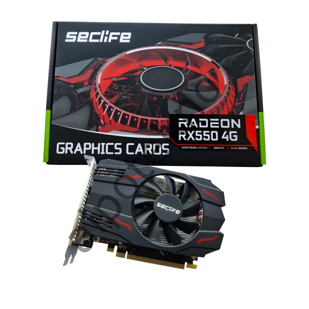 Seclife 4GB RX 550 Radeon GDDR5 128Bit DVI HDMI DP Fan