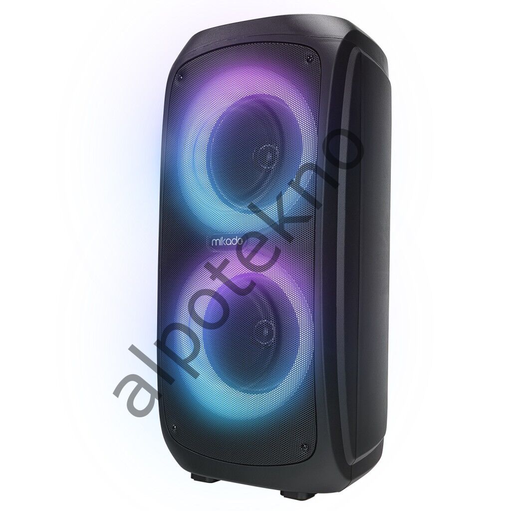 Mikado MD-11BT Siyah 20*2 40W RGB Işıklı Kablosuz Mikrafonlu Taşınabilir Speaker