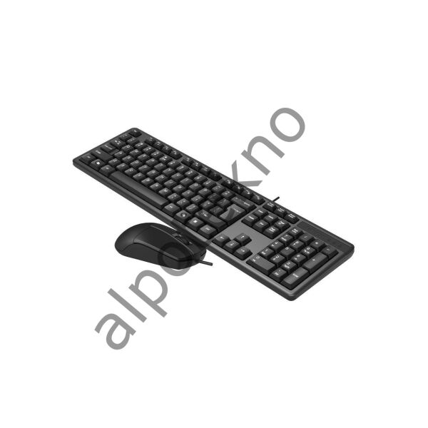 A4 TECH KR-3330S USB MULTİMEDYA SİYAH SESSİZ Q KLAVYE+MOUSE