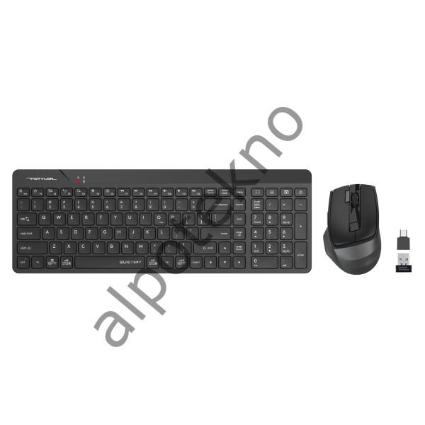A4 TECH FG2400 AIR2 KABLOSUZ MULTİMEDYA SİYAH SESSİZ Q KLAVYE+MOUSE