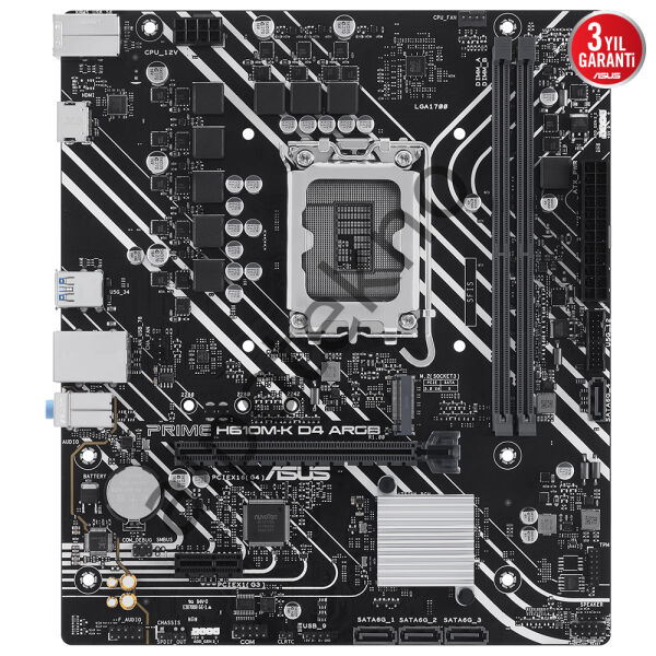 ASUS PRIME H610M-K D4 ARGB 2xDDR4 VGA/HDMI 1xM.2 1xGLAN 1700P ANAKART