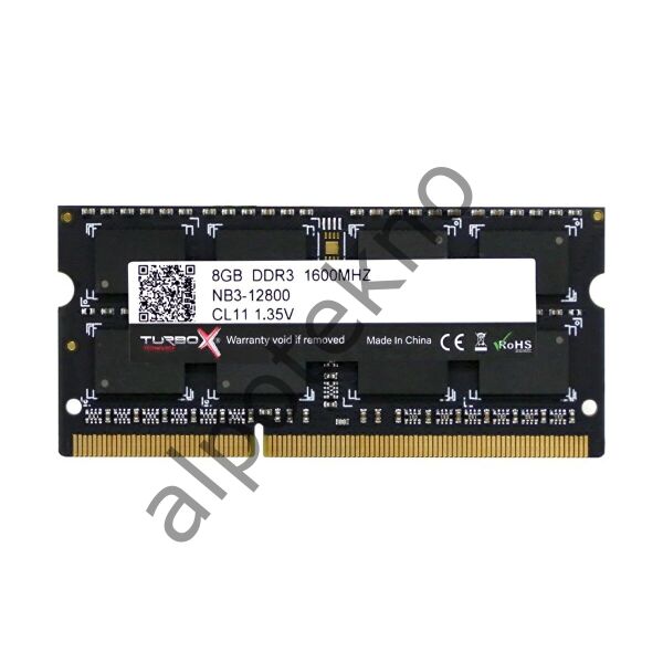 8GB Turbox Evorion X DDR3 1600MHz Notebook Ram