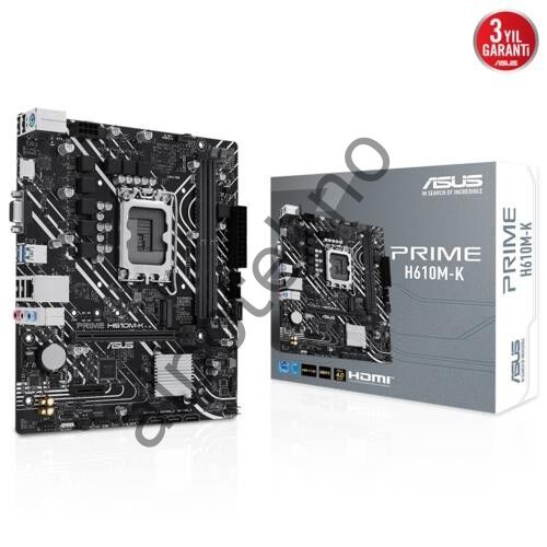 Asus PRIME H610M-K DDR5 Intel 1700P 5600 HDMI VGA M2 USB3.2 mATX