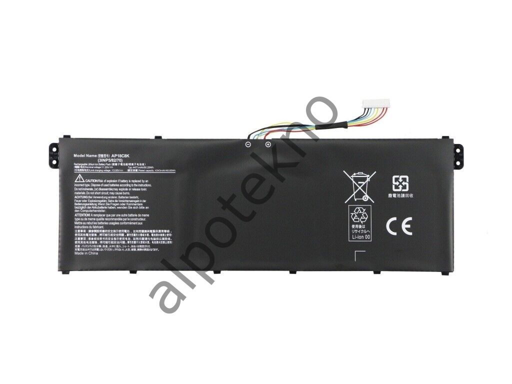 RETRO Acer Aspire AP18C8K 3-Cell Notebook Bataryası (50Wh)
