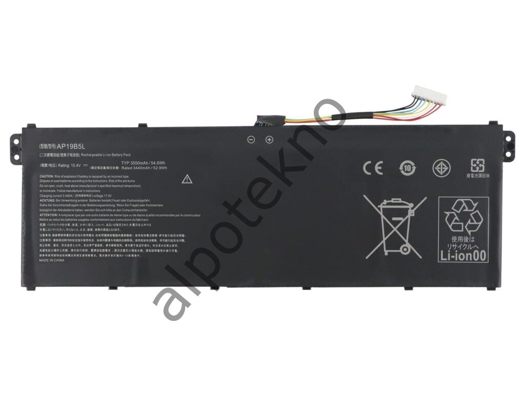 RETRO Acer Aspire AP19B5L 4-Cell Notebook Bataryası (52Wh)