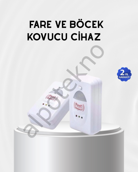 Fare, Sivrisinek ve Böcek Kovucu Ultrasonik Cihaz – Güvenli ve Kimyasalsız Çözüm